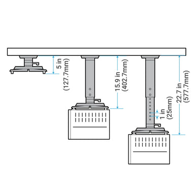 BenQ Universal Ceiling Mount Diagram 1